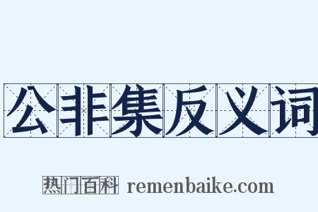 公非集反义词是什么意思的图片